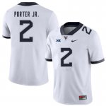 Men's West Virginia Mountaineers NCAA #2 Daryl Porter Jr. White Authentic Nike Stitched College Football Jersey NM15Z30RY